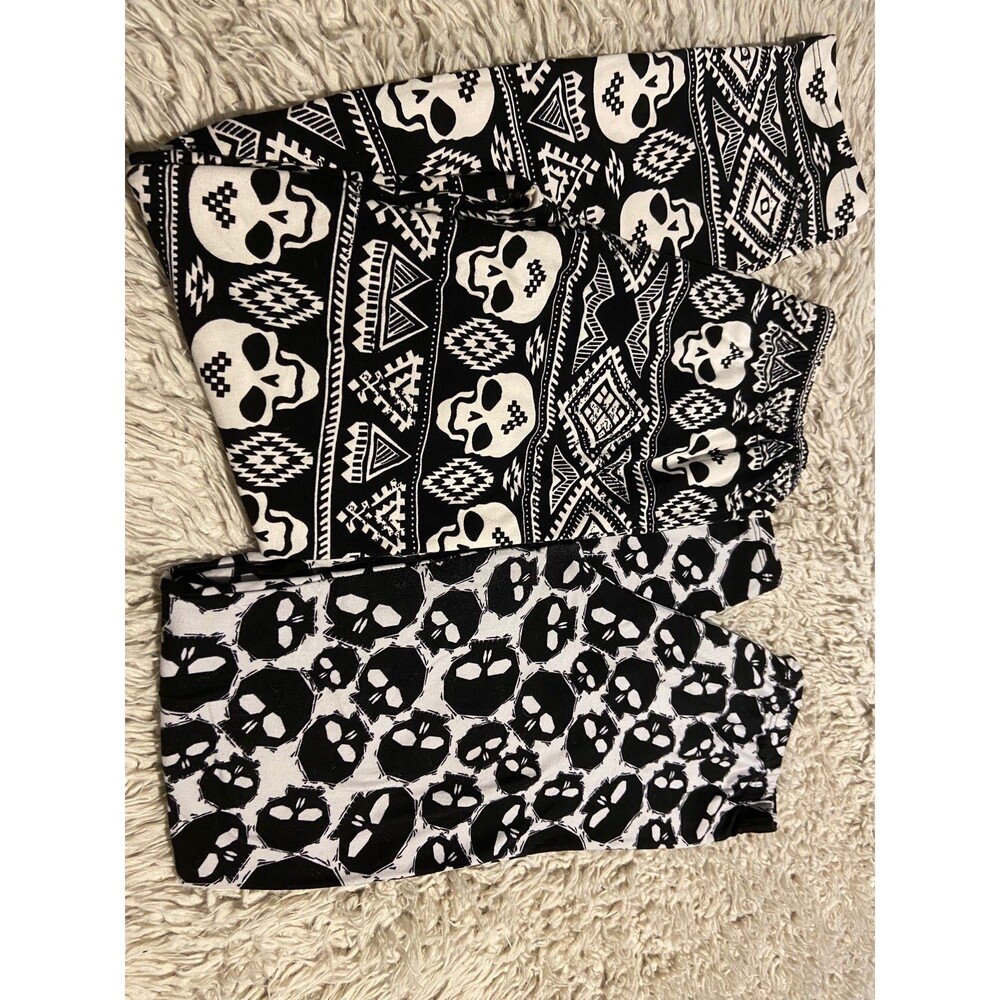 Agnes & Dora leggings A&D sm med skull leggings highwaisted leggings set of 2
